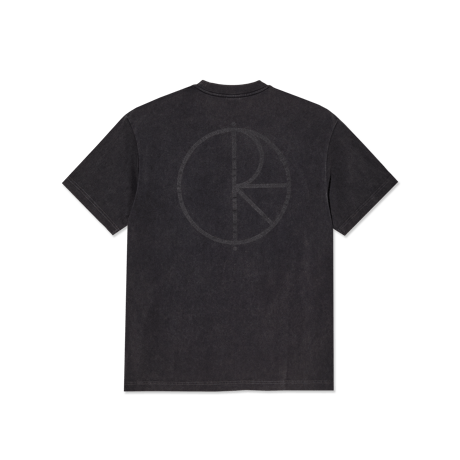 POLAR SKATE CO. CONTRAST TEE STROKE LOGO SILVER BLACK / BLACK