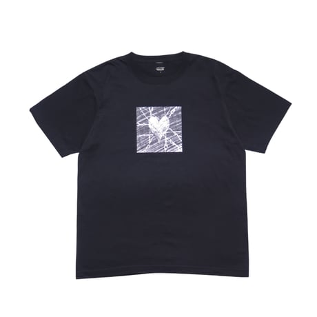 JHAKX HEART WALL TEE BLACK