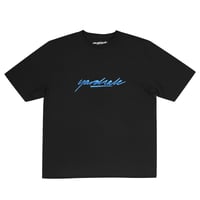 YARDSALE SCRIPT SLUDGE TEE BLACK