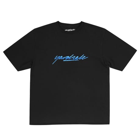 YARDSALE SCRIPT SLUDGE TEE BLACK