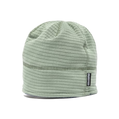 SEX HIPPIES REVERSIBLE GRID FLEECE BEANIE NAVY / SAGE