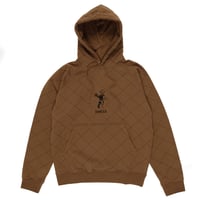 DANCER DIAMOND STITCH HOODIE BROWN