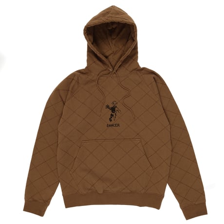 DANCER DIAMOND STITCH HOODIE BROWN