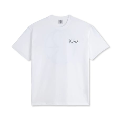 POLAR SKATE CO. TEE STROKE LOGO WHITE