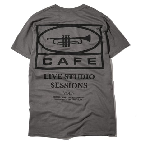 SKATEBOARD CAFE 45 TEE CHARCOAL / BLACK