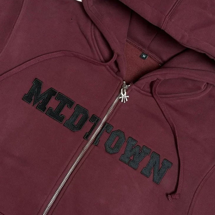 MIDTOWN COLLEGIATE ZIP HOOD PLUM | PROV ONLINE  