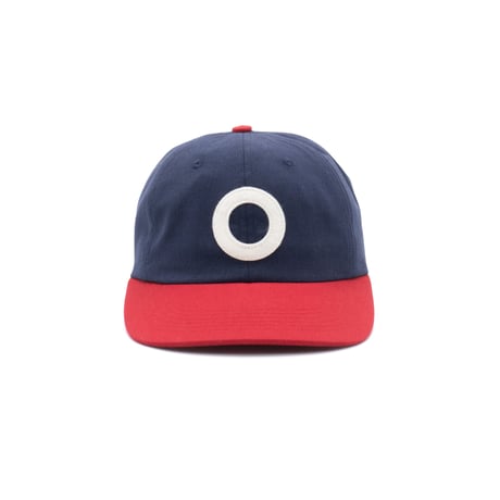 POP TRADING COMPANY O SIXPANEL HAT NAVY / GOJI BERRY