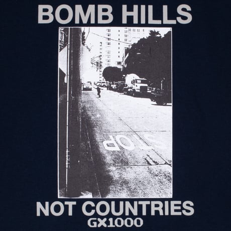 GX1000 BOMB HILLS NOT COUNTRIES TEE NAVY