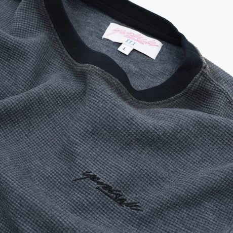 YARDSALE WAFFLE FADETEE LIGHT NAVY
