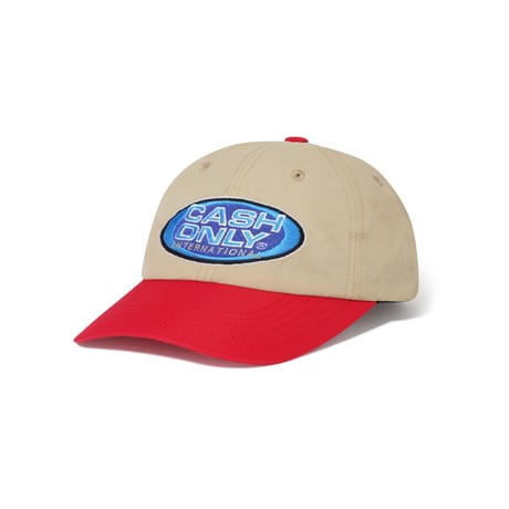 CASH ONLY ORB 6PANEL CAP STONE/RED