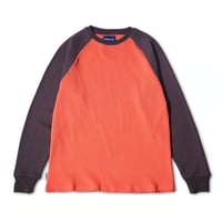 PROV WAFFLE RAGLAN THERMAL ORANGE/BROWN
