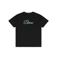 DIME CURSIVE PAPER CUT TEE BLACK