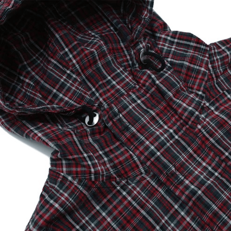 YARDSALE PLAID PULLOVER BLACK/RED | PROV ONLINE
