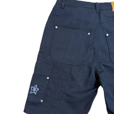 STARTEAM DOUBLE KNEE SEAM JEAN SHORTS NAVY