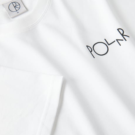 POLAR SKATE CO. TEE STROKE LOGO WHITE