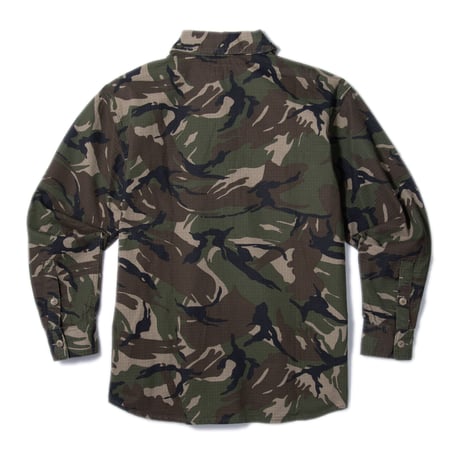 HELLRAZOR WASHED WORK SHIRT WOODLAND CAMO