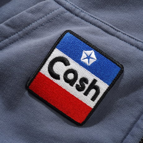 CASH ONLY SERVICE ZIP-THRU HOOD WASHED STONE NAVY
