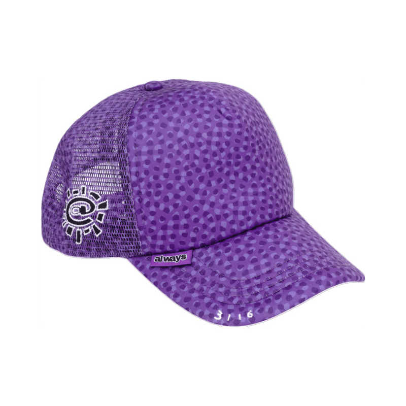 24時間限定価格always coral pattern trucker cap ALWAYS CORAL PATTERN TRUCKER CAP PURPLE | PROV