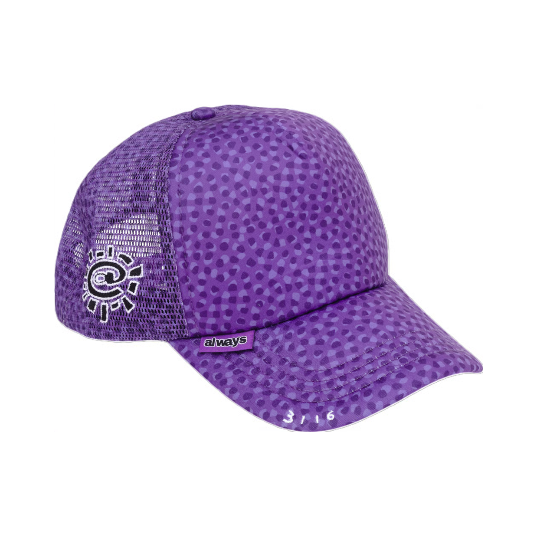 帽子 always coral pattern trucker cap ALWAYS CORAL PATTERN TRUCKER CAP PURPLE | PROV