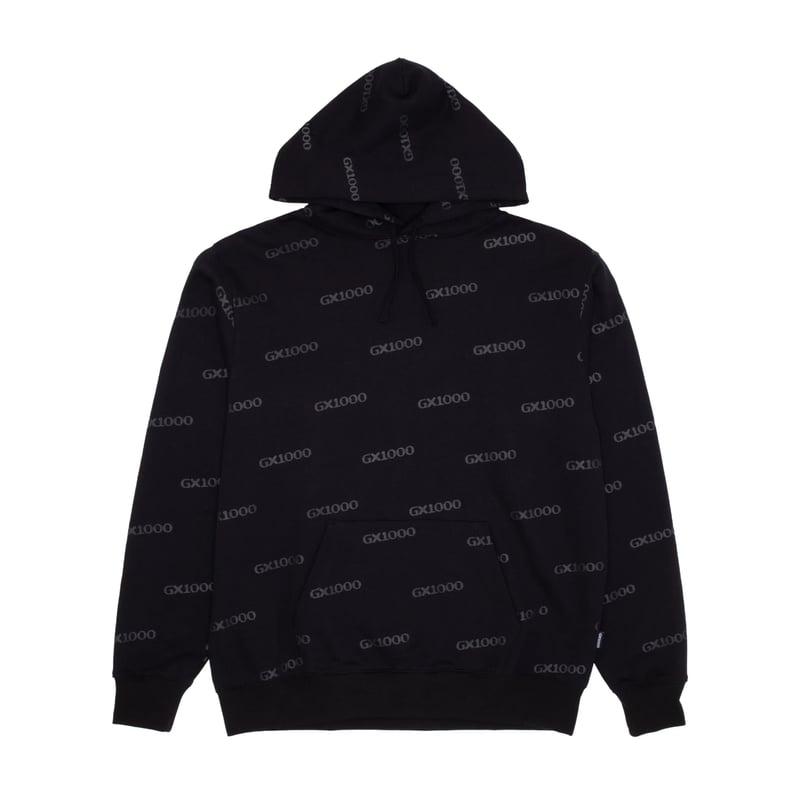 GX1000 OG LOGO AOP HOODIE BLACK | PROV ONLINE S