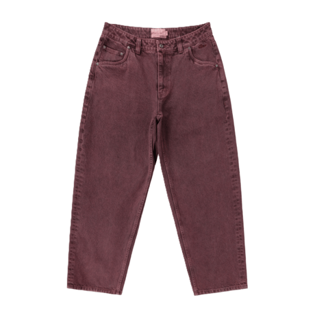 DIME BAGGY DENIM PANTS WINE WASHED