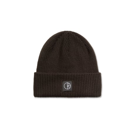 POLAR SKATE CO. DOUBLE FOLD MERINO BEANIE BROWN