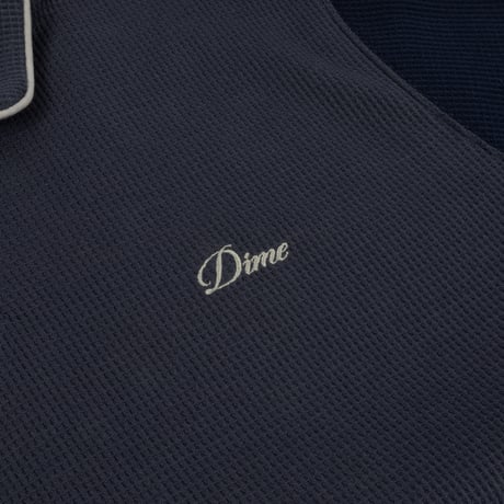 DIME WAFFLE POLO INDIGO