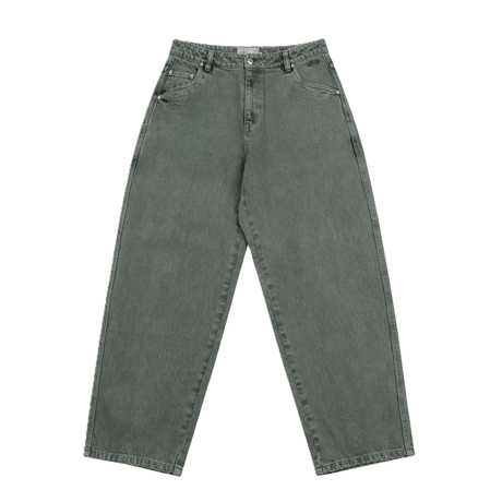 DIME BAGGY DENIM PANTS OVERDYED GREEN