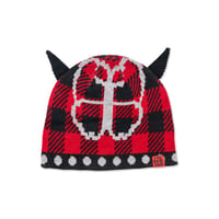 HODDLE BUTTERFLY HORN BEANIE RED