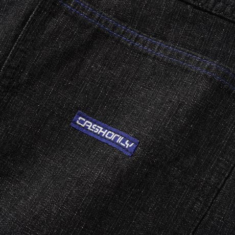 CASH ONLY BREAK DENIM JEANS STREAKY BLACK