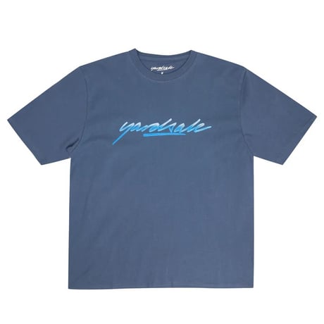 YARDSALE WASHED SCRIPT TEE BLUE