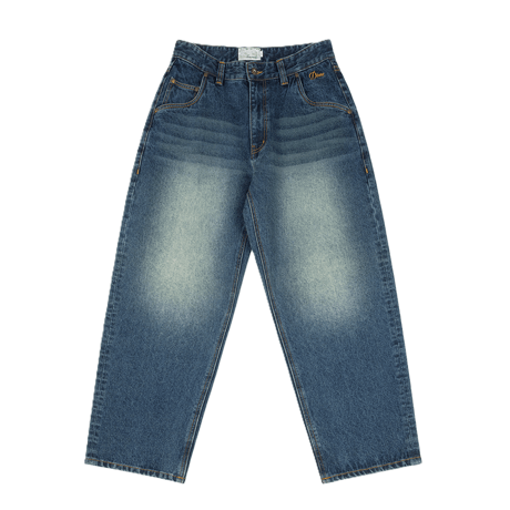 DIME BAGGY DENIM PANTS SANDBLASTED NIGHT INDIGO