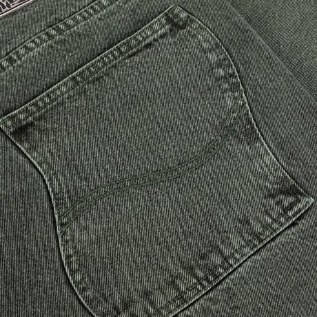 DIME BAGGY DENIM PANTS OVERDYED GREEN