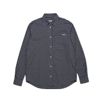 LAST RESORT AB OG LS SHIRT NAVY/GREY CHECK