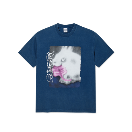POLAR SKATE CO. RABBIT TEE WASHED BLUE