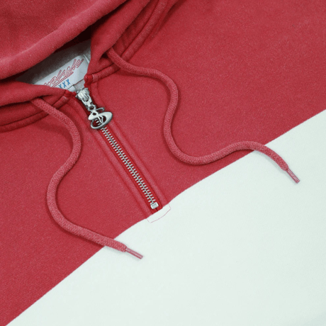 YARDSALE PHANTASY QUARTERZIP HOOD RED/WHITE/NAVY