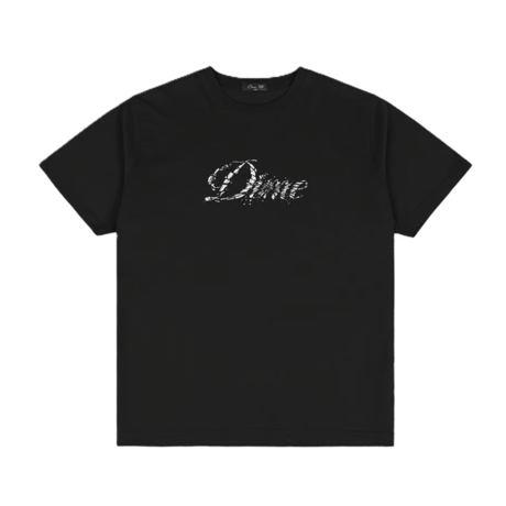 DIME CURSIVE SMASHED TEE BLACK