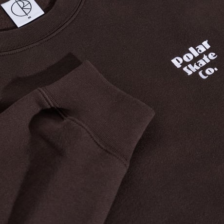 POLAR SKATE CO. NEW SPORT DAVE CREWNECK CHOCOLATE