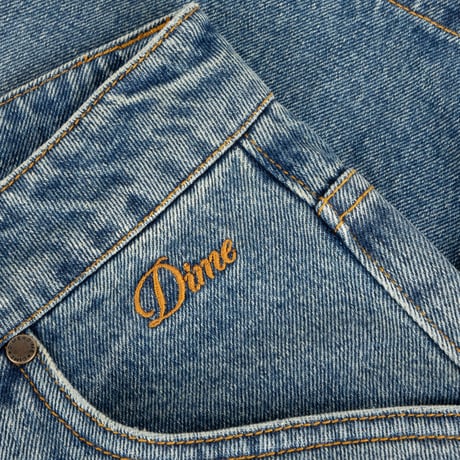 DIME CARPENTER DENIM SHORTS SANDBLASTED INDIGO