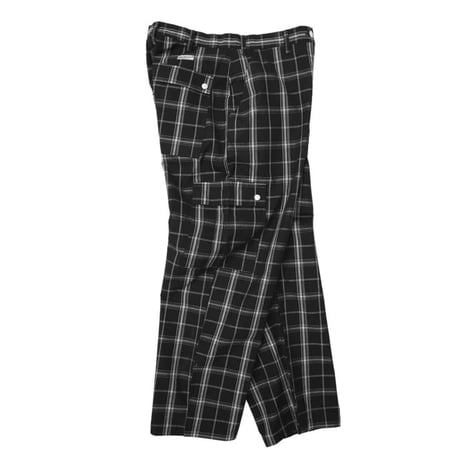 YARDSALE PLAID CARGOS BLACK