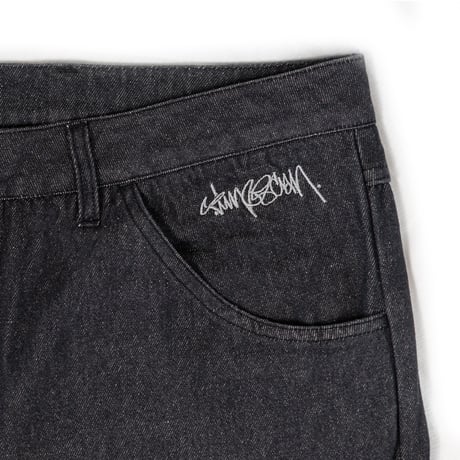 TIMESCAN SCRIPT DENIM JEANS BLACK