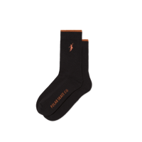 POLAR SKATE CO. BUSINESS SOCKS NO COMPLIES FOREVER BLACK / CARAMEL