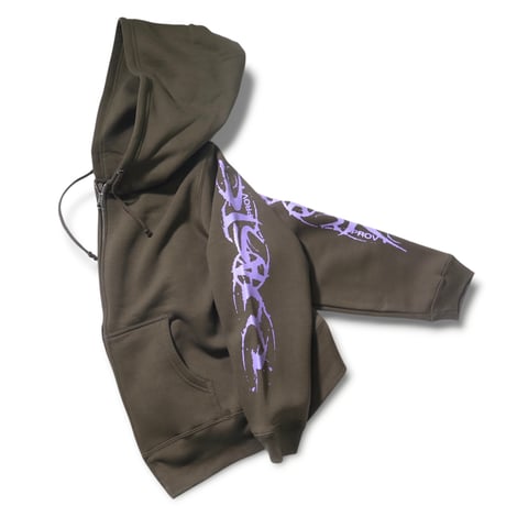 PROV X WASTE! EMO HOODIE OLIVE