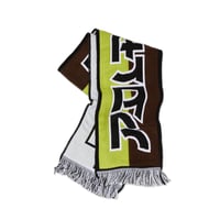 POLAR SKATE CO. FOOTBALL SCARF SQUARES GREEN / BROWN