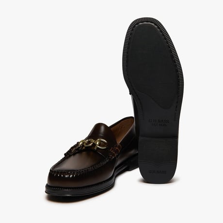 POP & G.H BASS EASY WEEJUNS CHOCOLATE LEATHER