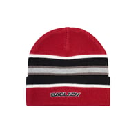 BAGLADY EROS STRIPED BEANIE RED/BLACK