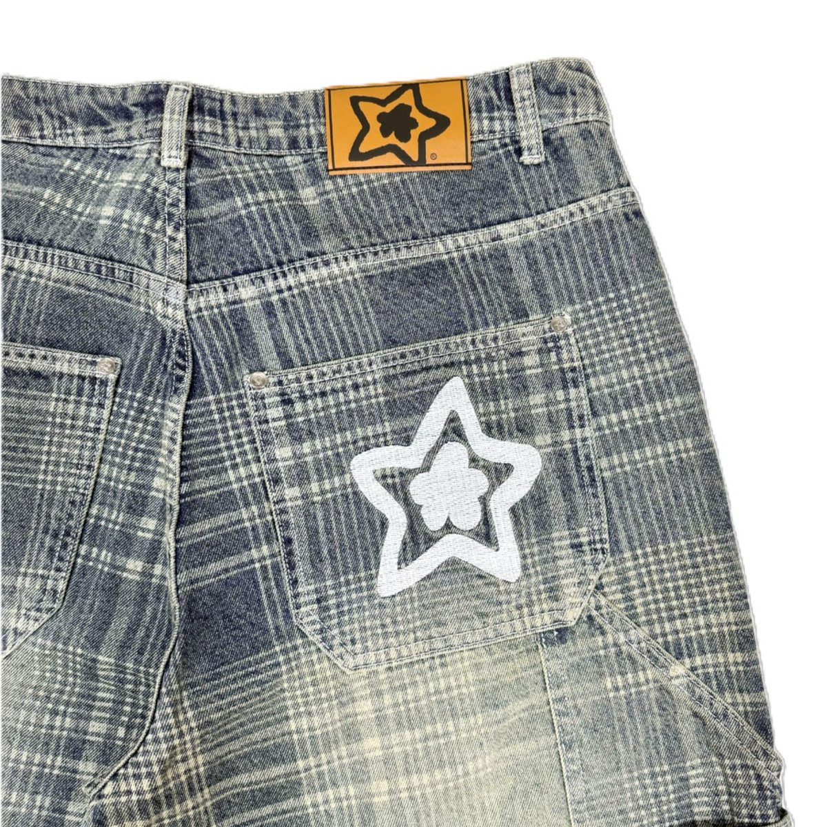 STARTEAM PLAID STAR JEANS BLUE | PROV ONLINE STORE