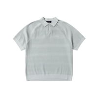 DIME CABLE KNIT POLO SEAFOAM