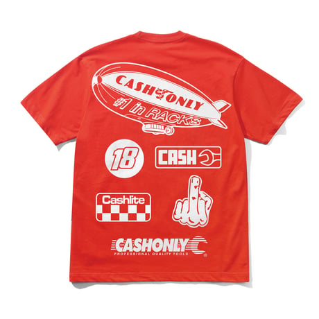 CASH ONLY SERVICE TEE RED