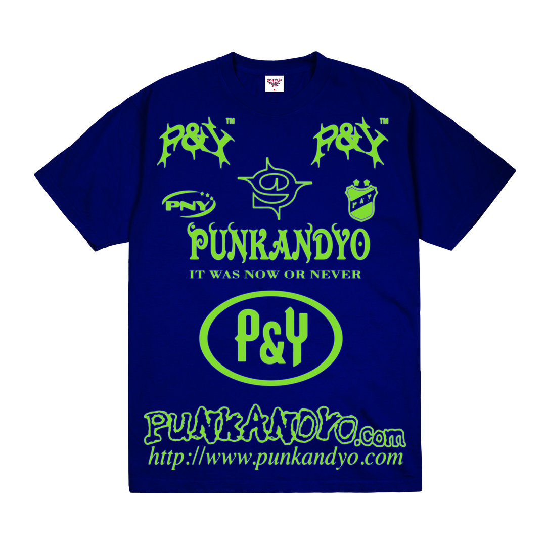 PUNKANDYO MEXICO GLOW IN THE DARK TEE BLUE